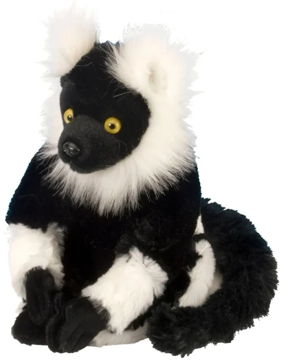 Wild Republic Cuddlekins*Black & White Lemur Stuffed Animal - 8"