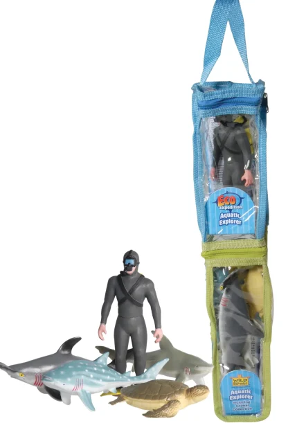 Wild Republic Nature Tube*Diver & Aquatic Animal Figurines