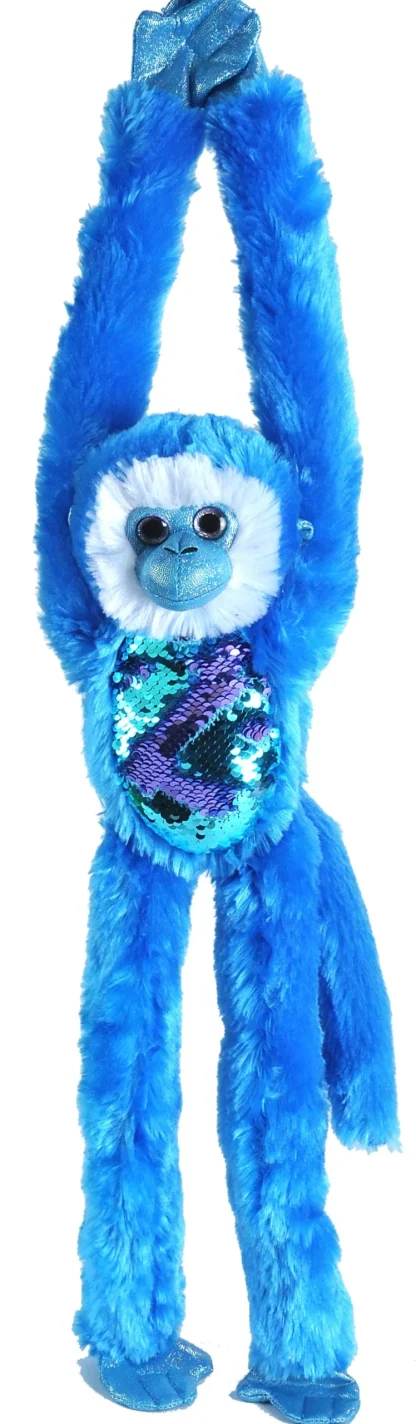Wild Republic Hanging Monkeys*Hanging Blue Sequin Stuffed Animal - 20"