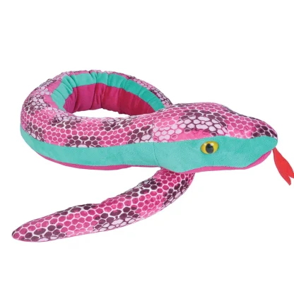 Wild Republic Plush Snakes*Honeycomb Pink Snake Stuffed Animal - 54"