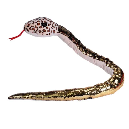 Wild Republic Plush Snakes*Leopard Sequin Snake Stuffed Animal - 54"
