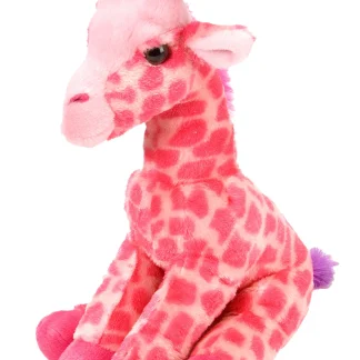 Wild Republic Vibe Brights*Pink Sitting Giraffe Stuffed Animal - 12"