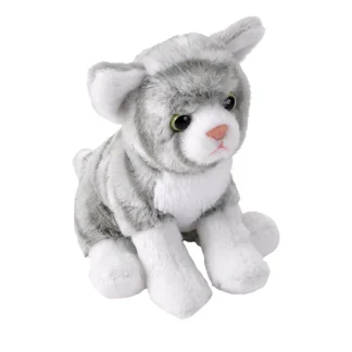 Wild Republic Pocketkins Eco*Pocketkins Eco Grey Tabby Cat Stuffed Animal - 5"