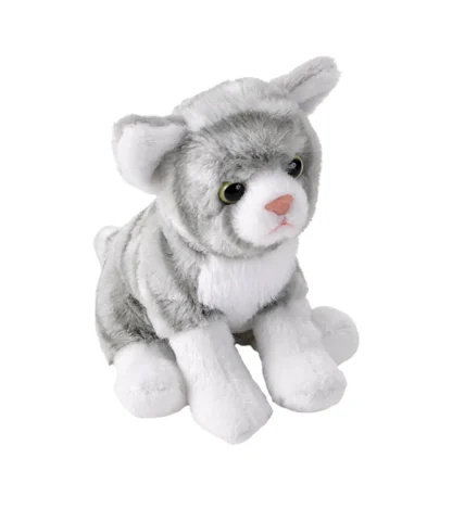 Wild Republic Pocketkins Eco*Pocketkins Eco Grey Tabby Cat Stuffed Animal - 5"