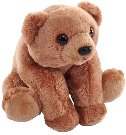 Wild Republic Pocketkins Eco*Pocketkins Eco Grizzly Bear Stuffed Animal - 5"