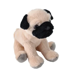 Wild Republic Pocketkins Eco*Pocketkins Eco Pug Stuffed Animal - 5"