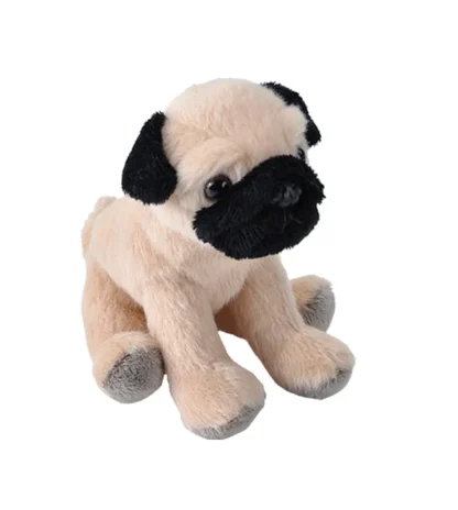 Wild Republic Pocketkins Eco*Pocketkins Eco Pug Stuffed Animal - 5"
