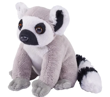 Wild Republic Pocketkins Eco*Pocketkins Eco Ring Tailed Lemur Stuffed Animal - 5"