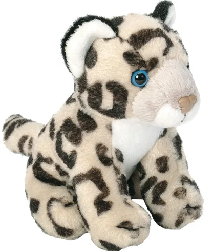 Wild Republic Pocketkins Eco*Pocketkins Eco Snow Leopard Stuffed Animal - 5"