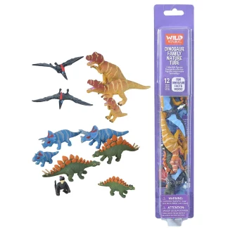 Wild Republic Nature Tube*Tube of Dinosaur Family Figurines