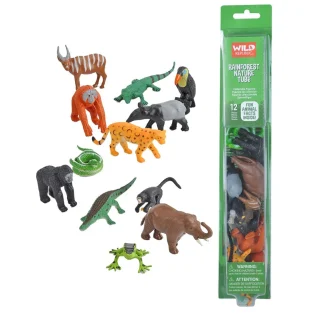 Wild Republic Nature Tube*Tube of Rainforest Figurines with Playmat