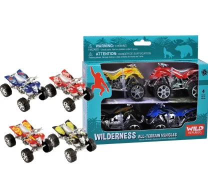 Wild Republic Action Vehicle Playset*Wilderness ATV - 4 Pack