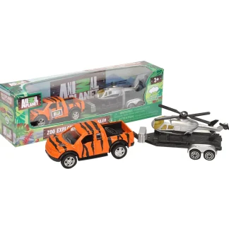 Wild Republic Action Vehicle Playset*Zoo Truck With Trailer - 5"